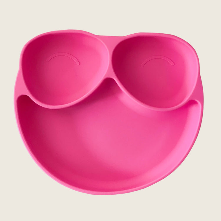 BPA Free Soft Suction Happy Plate