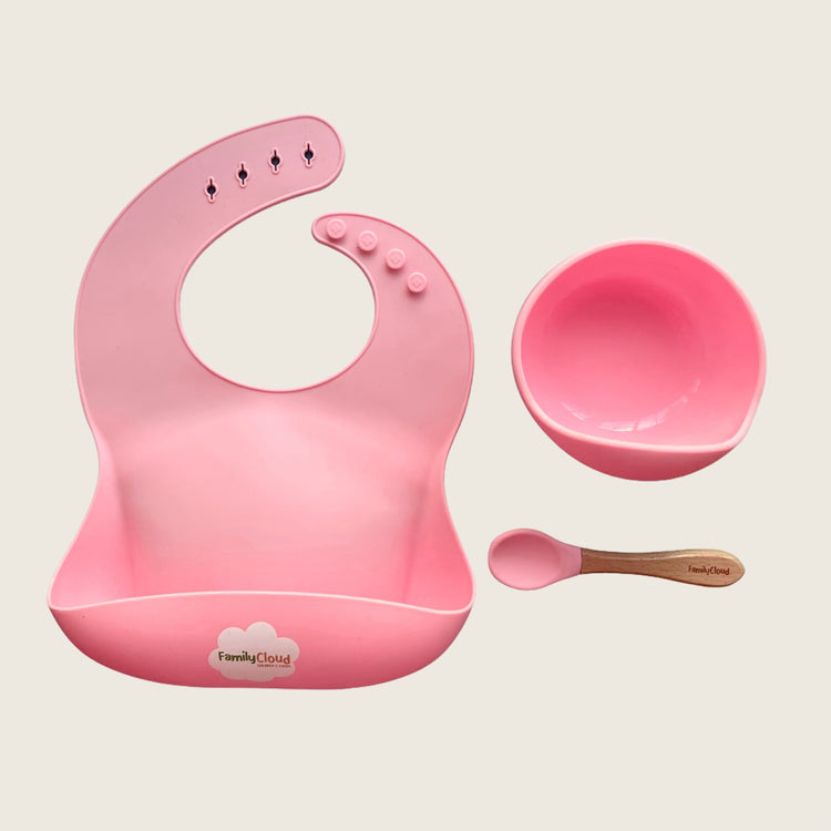 Lush Pink Soft Suction Silicone Baby & Toddler Set