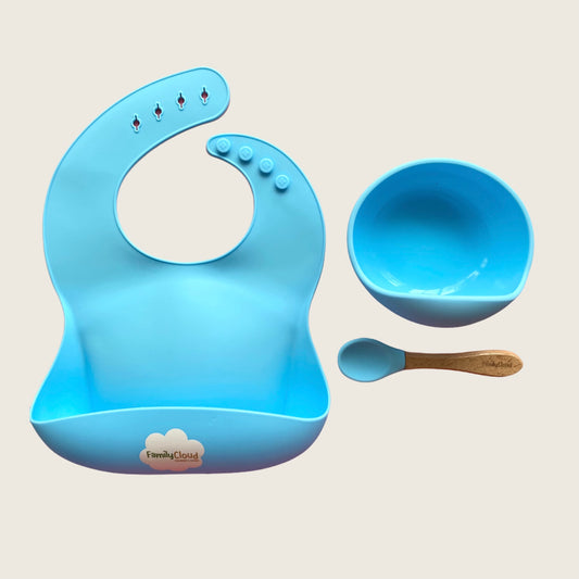 Dover Blue Soft Suction Silicone Baby & Toddler Set
