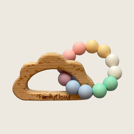 Rainbow/Cloud Easy Grip Silicone Teether